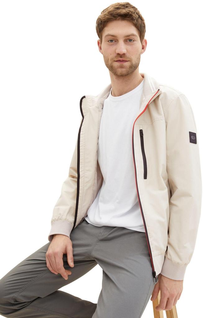 Mid-season Jacket Tom Tailor Blousonjacke (1038910) With Recycled Polyester (1038910) Beige Alfalfa