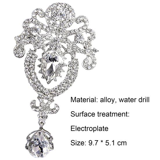 Brooch Exquisite Crown Design Luxury Fashion Diamante Brooch Pin for Holiday