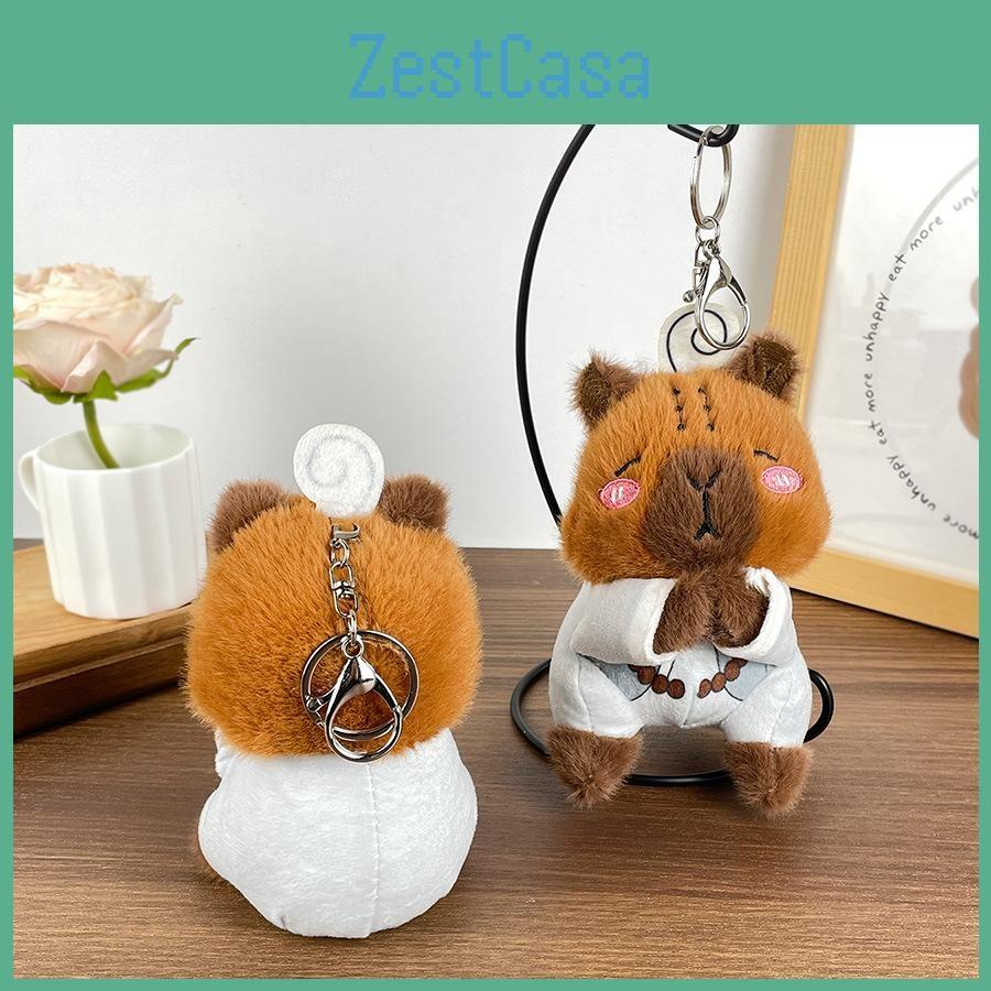 Plush Capybara Captivating Keychain Doll With Short Fur Perfect For Kids And Adults