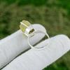 Natural Lemon Rough Gemstone 925 Sterling Silver Promise Ring Size 8.5 For Girls