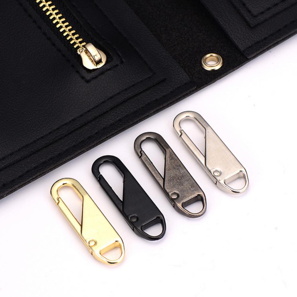 4Pcs/set Zipper Slider Puller Instant Zipper Repair Kit Replacement for Broken Buckle Travel Bag Suitcase Zipper Head DIY Sewing Craft