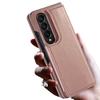 Z Fold6 Folding Mobile Phone Leather Case Suitable for Samsung Z Fold4 Card Phone Case Fold3 Double Button Leather Case