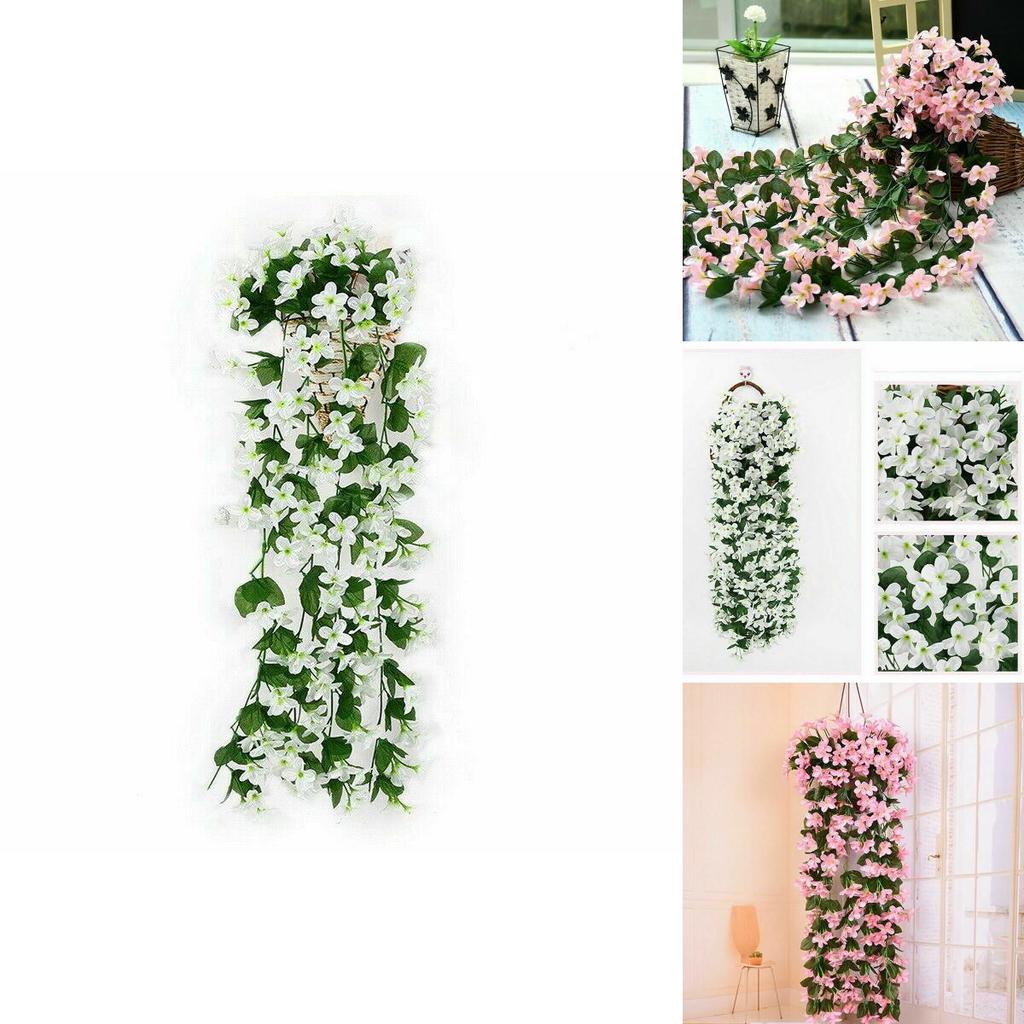 Lifelike Artificial Fake Hanging Flowers Vine Plant For Home And Garden Decor