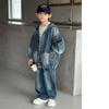 Costum Denim de Primăvară pentru Băieți Jachetă de Primăvară pentru Copii Mari Costum din Două Piese Haine de Primăvară și Toamnă pentru Băieți