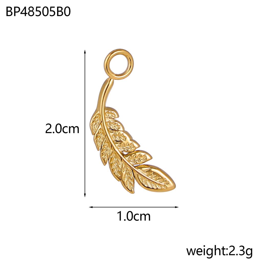CARLIDANA Fashion Leaf Stainless Steel Charms Leaves Pendants DIY Drafts Fashion Jewelry Accessories Necklaces Jewelry Making