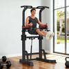 Pull-up Bar, 150kg Power Tower Dip Station, Trainings Dip Station met H-vormige Stabiele Basis & Hulpplatform, Verstelbare 9 Niveaus Hoogte Pull-up