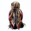 90cm Faux Silk Satin Square Scarf – Leopard Print Silk Scarf for Women, New Style Headscarf and Shawl