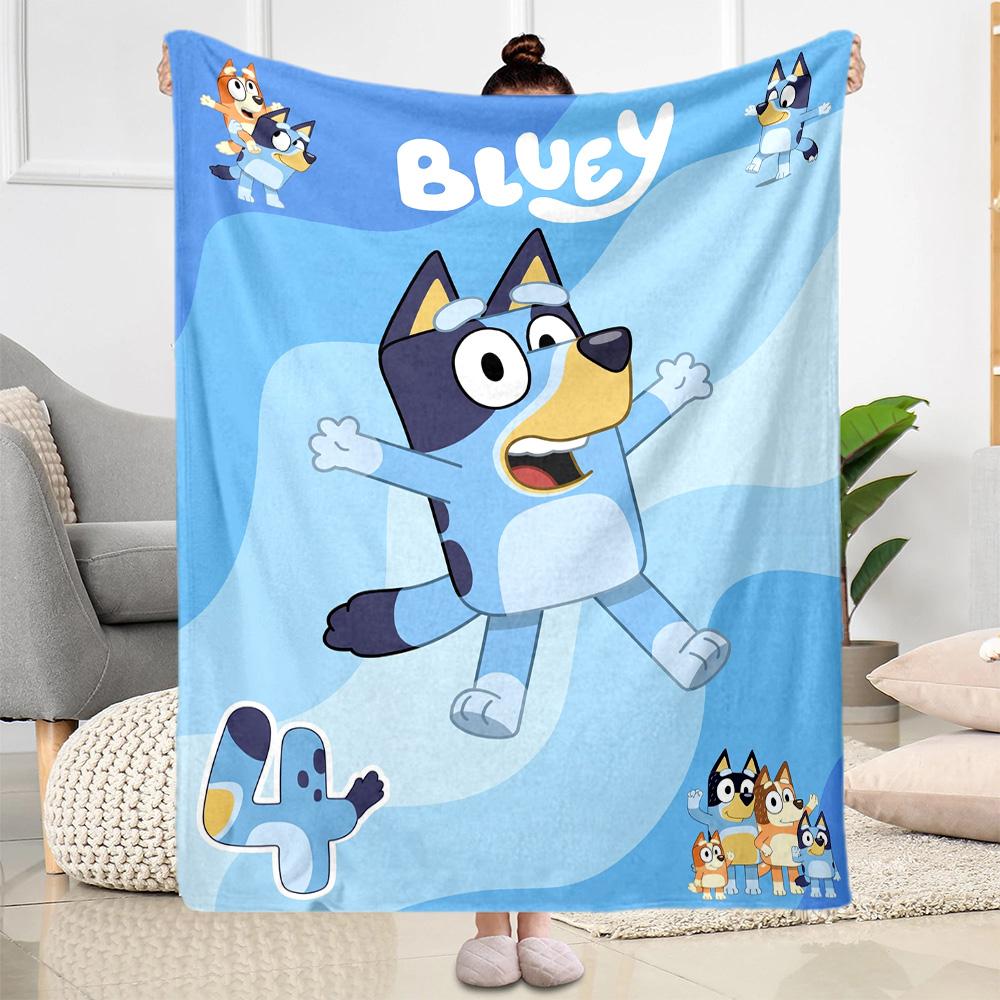 Bluey Bingo Adventure Blanket Soft & Cozy Perfect for Sofa Bed Office Chair for All Occasions Digital Print Birthday Christmas Gift Blanket