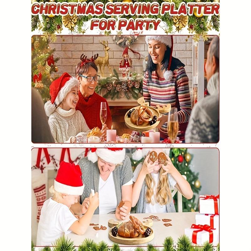 Поднос из бамбука с рождественским оленем — мини-сервировочное блюдо для суши — фото 6