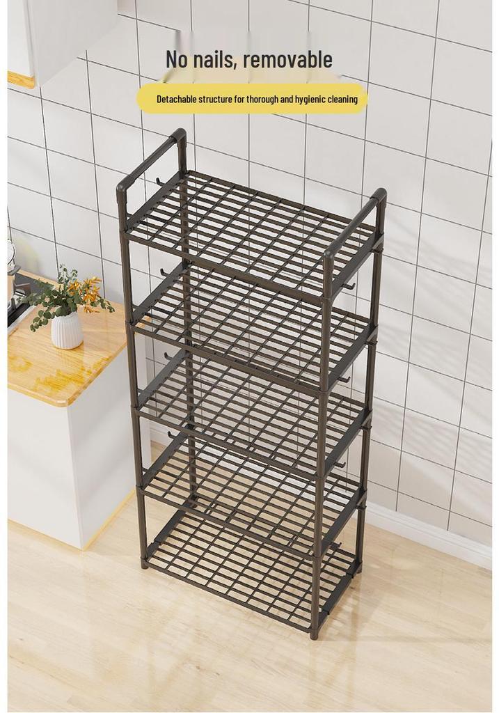 Multi-Layer Kitchen Storage Rack for Microwave and Pots