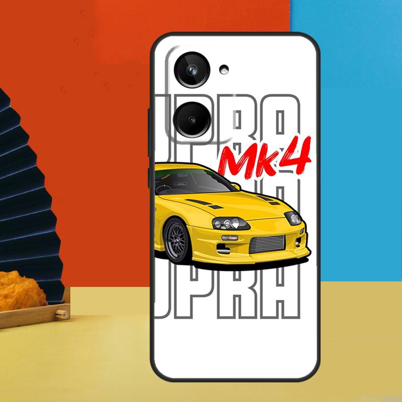 Yellow Jdm Cars For Realme 15 Pro 14 12 11 10 13 Pro Plus C65 C67 C63 C61 C55 C51 C53 C35 C75 GT6 GT7 Case