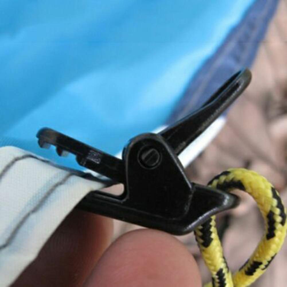 Black Alligator clip Nylon plastic 10pcs Set Lightweight Outdoor Snap Holder