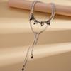 Imitation pearl glass beaded wings water drop pendant multi-layer sweater chain personalized necklace