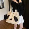Large Capacity Women's Bag New Summer Versatile Drawstring Cute Shoulder Bag College Student Class Tote Bag