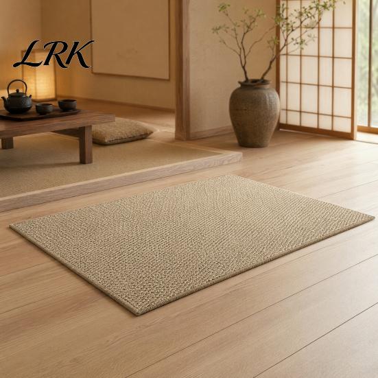 Low Maintenance Home Rug Rustic Area Rug, Simple Solid Color Living Room Anti-Slip Indoor Carpet, Japanese Zen Style for Bedroom Nursery