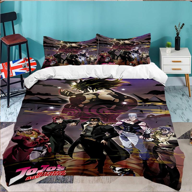 3PCS Jojo Bedding Set,Including 1pc Duvet Cover And 2pcs Pillowcases Perfect for Bedroom, Dormitory, Large size Fan Christmas gift