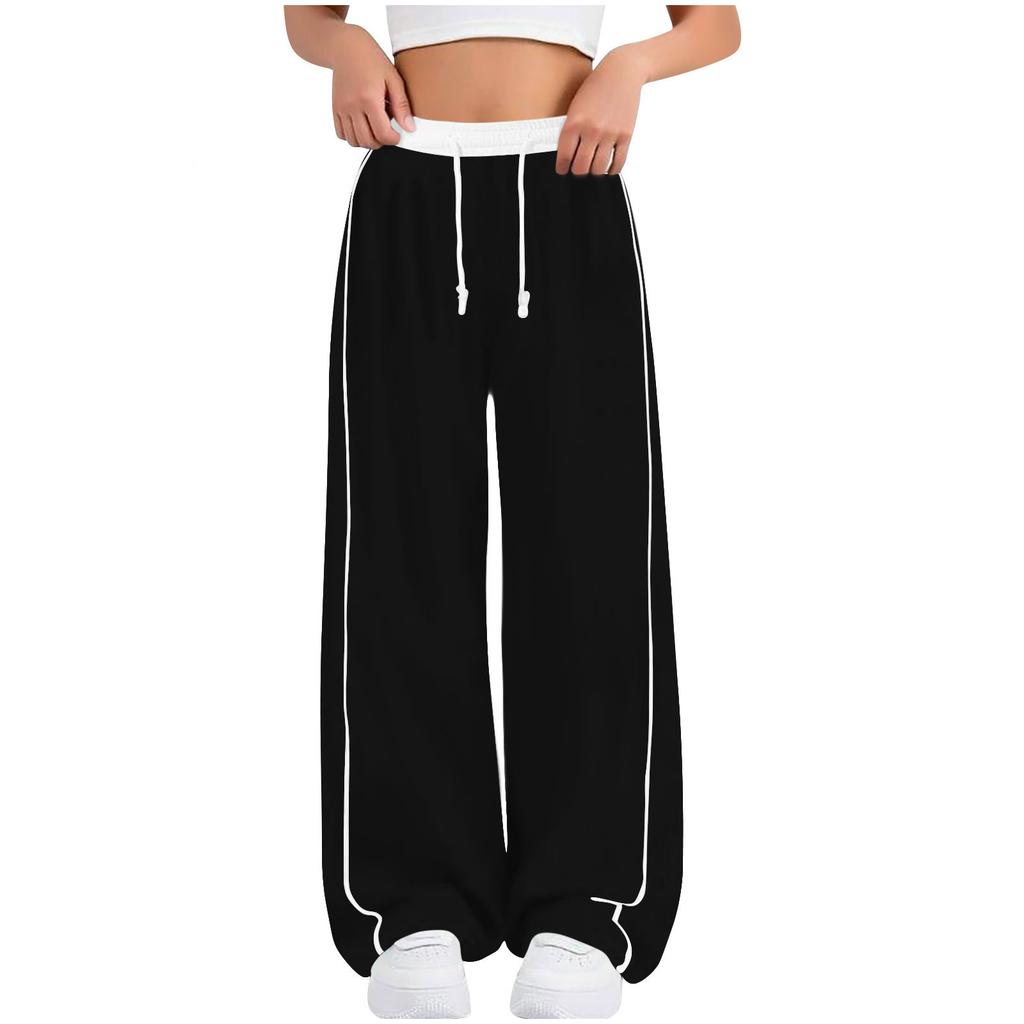 Pantaloni della tuta larghi a gamba dritta colorati per bambini, vestibilità comoda per uso casual e sportivo, per ragazzi e ragazze
