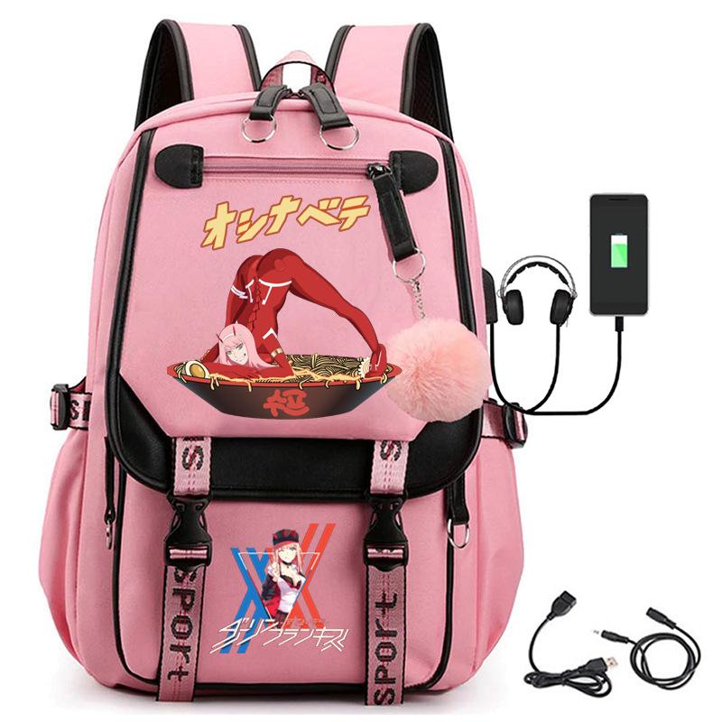 Large Capacity Schoolbag with Shoulder Strap; Student Three-piece Pencil Case Set