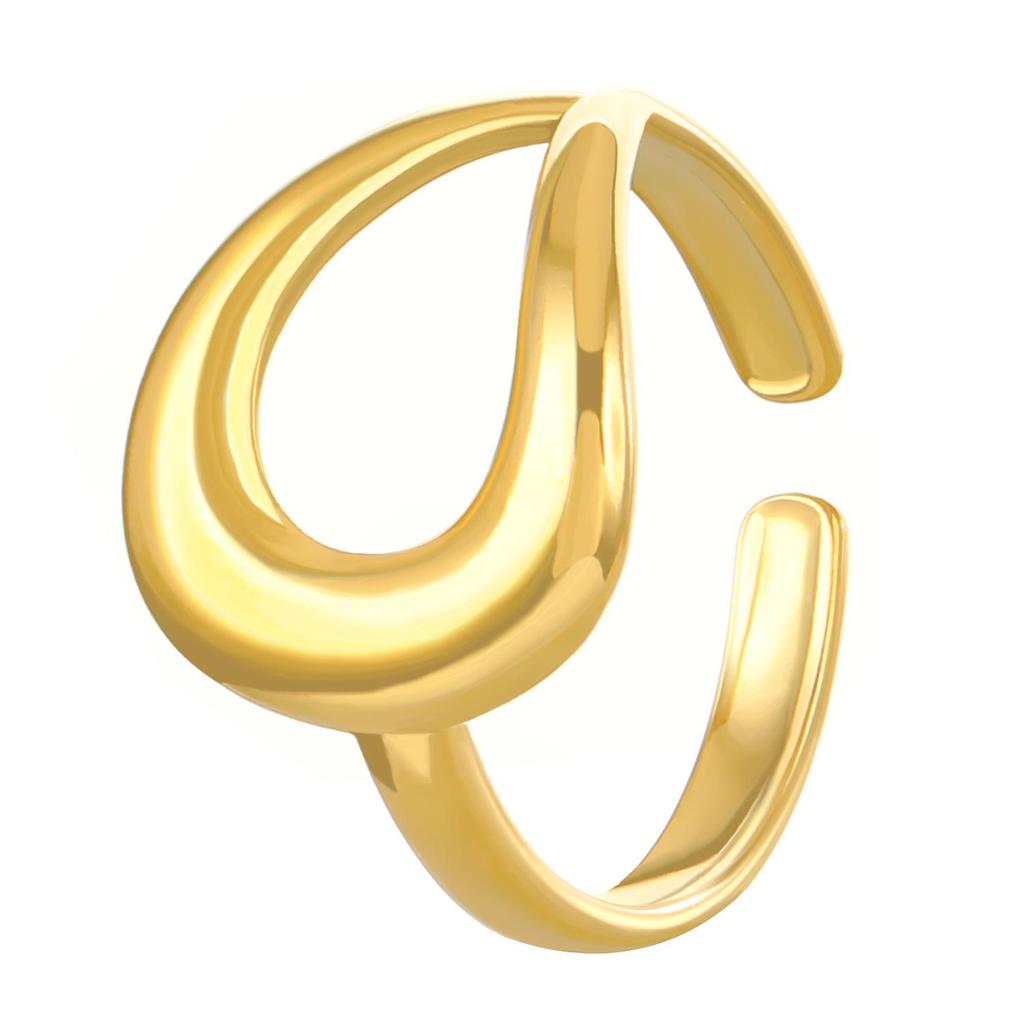 High-End Edelstahl Blumen- & Seestern Offener Ring für Damen
