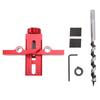 Cabinet Door Mounting Jig and Rebound Device Drill Locator 8 40mm Clamping 10mm Dual Hole Drilling Guide with Auger Bit