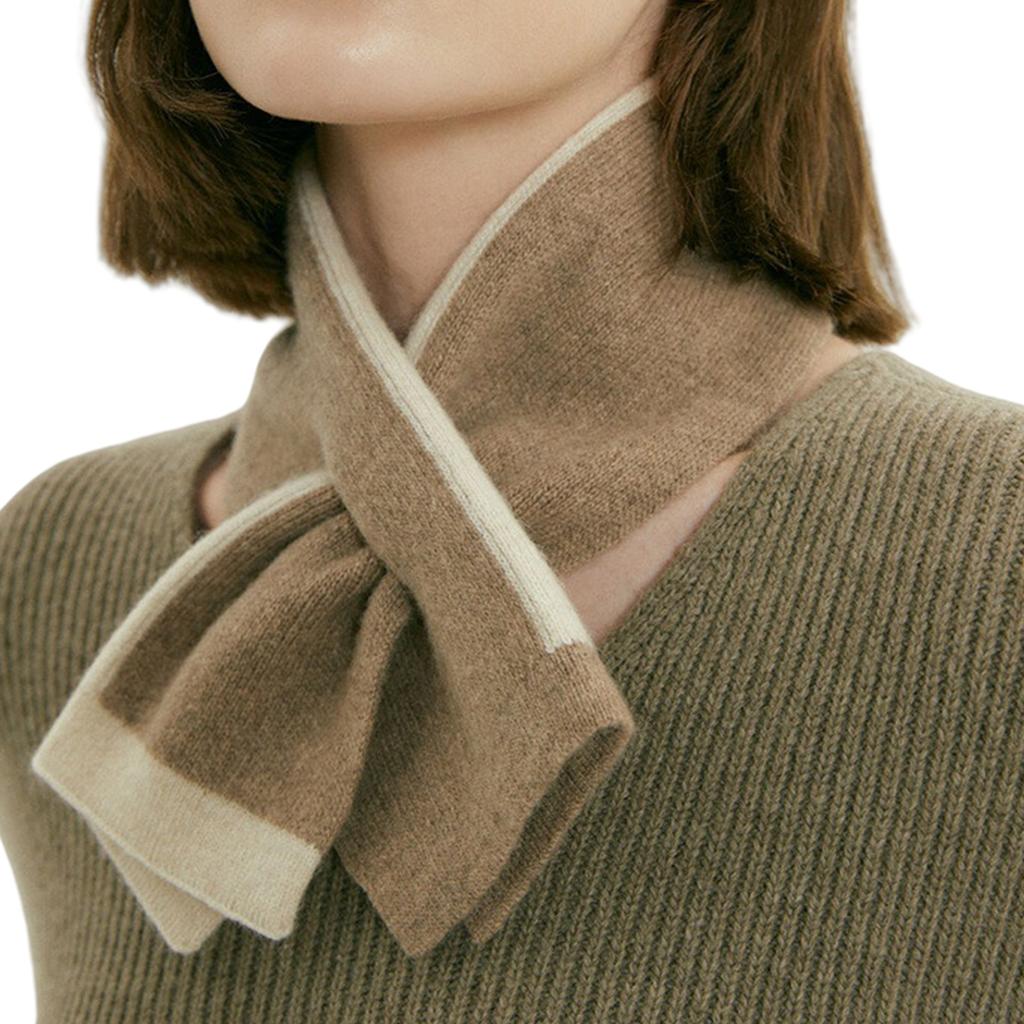 Warm Knitting Short Scarf for Office Suit Decorative Neck Gaiter Neck Shawl Women Neckwear Outdoor Indoor Crossed Scarf