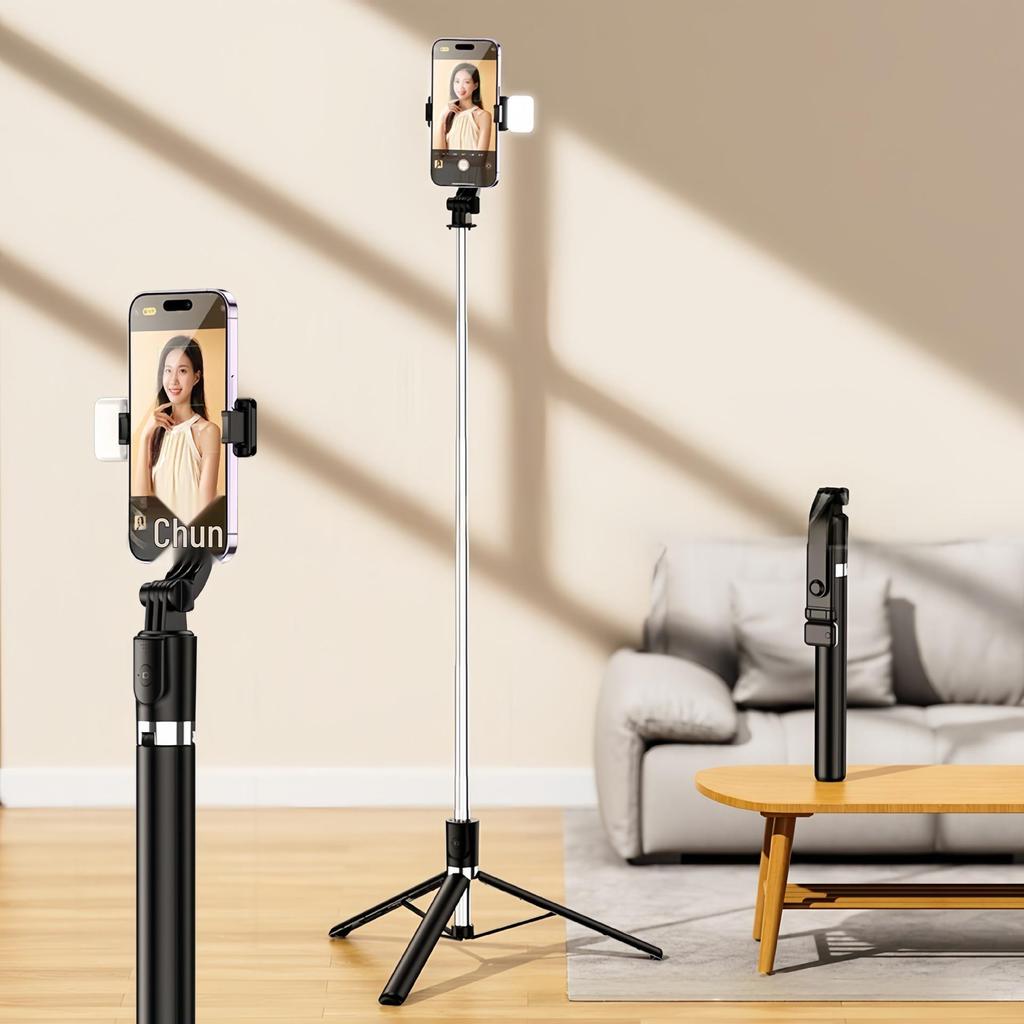 Bluetooth Selfie-Stick-Stativ mit Anti-Wackel- und Ausziehfunktion für Mobiltelefone