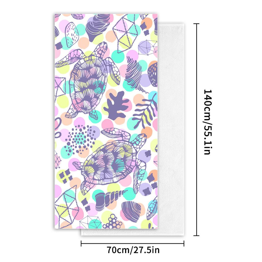 2026 Microfiber Beach Towel Printed Turtle Towel Beach Swimming Absorbent Bath Towel