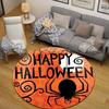 Playful Round Halloween Multicolor Rug Pad, Non-Slip Floor Mat for Kitchen