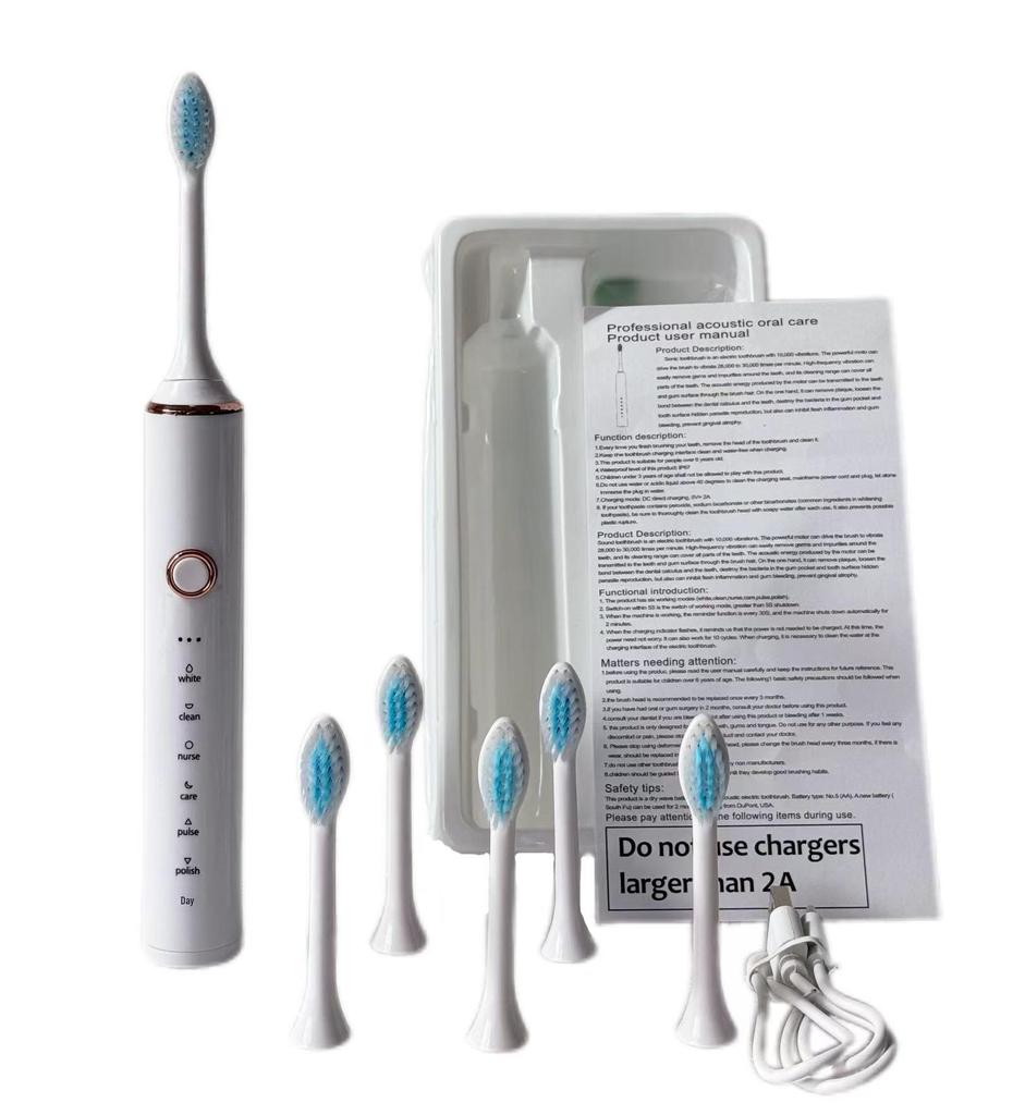 Sonic Couple Electric Toothbrush X-18: 6-Speed Soft Bristle Smart Brush for Adults