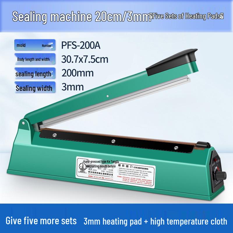 Compact Hand-Press Heat Sealing Machine for Plastic Bags and Film Cutting