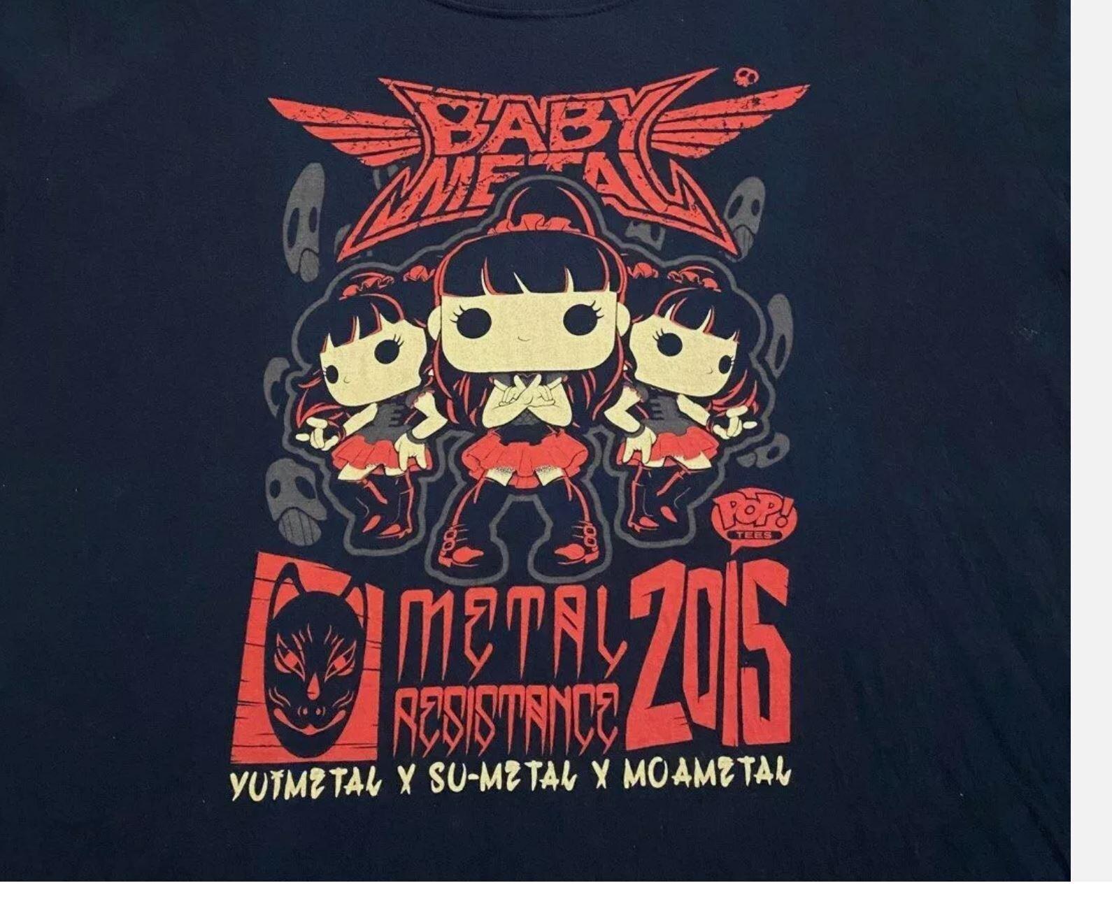 26 Babymetal Funko Pop Metal Band graphic black Shirt unisex men women Unisex T-Shirt L