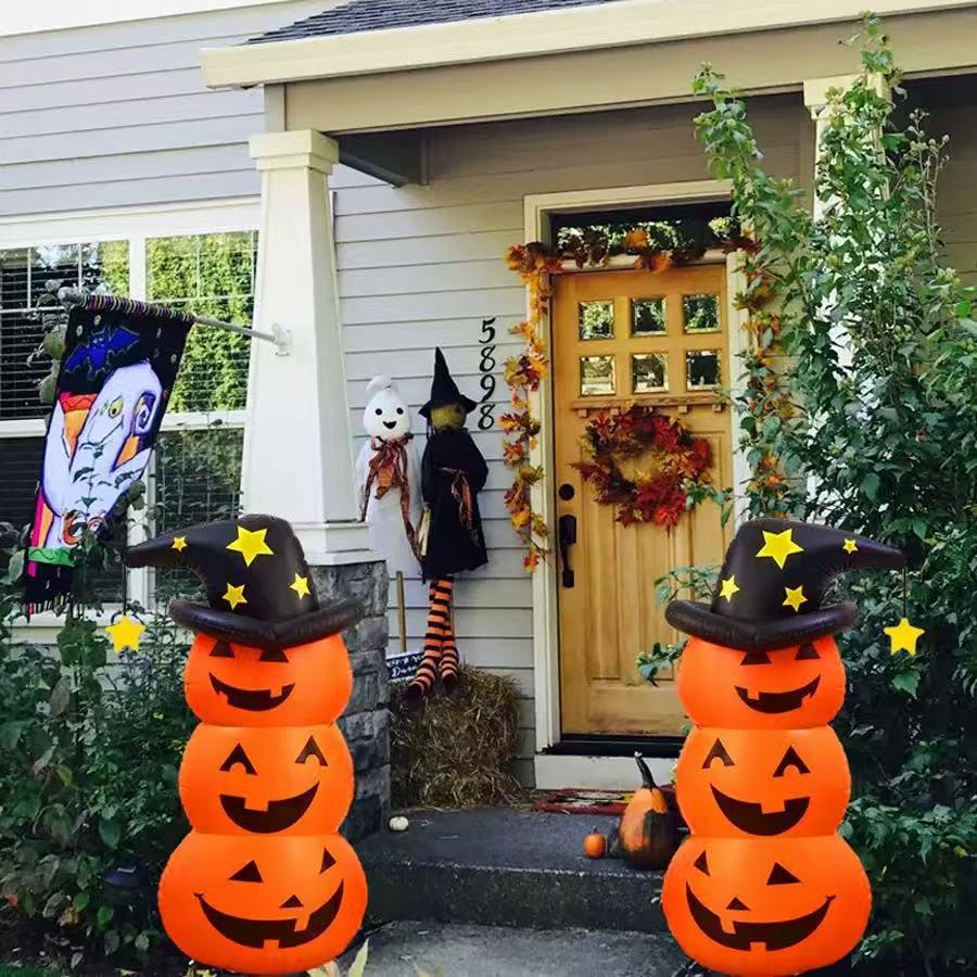 Cross-border Halloween Inflatable Pumpkin Ghost Tumbler Scene Decoration