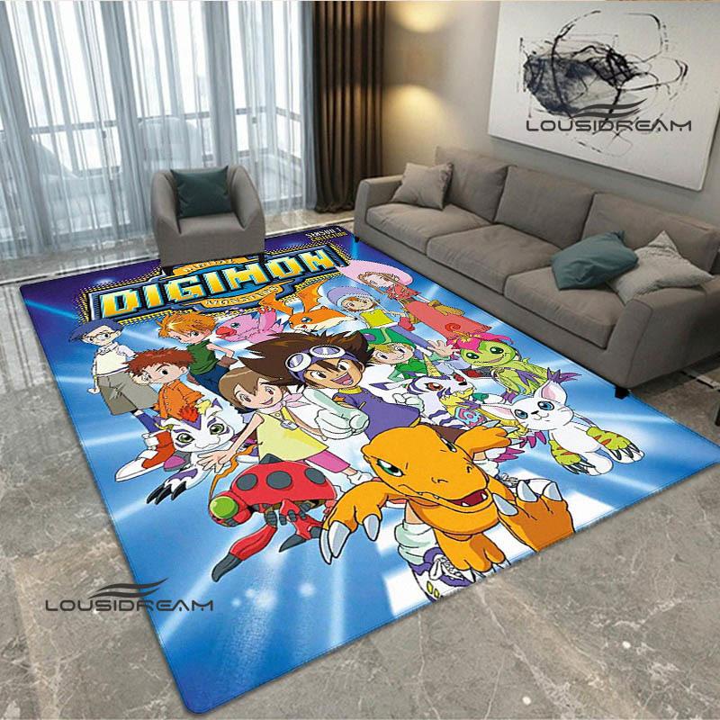 3D Digimon Cartoon Printed Carpet Non-slip Carpet Yoga Mat Carpets for Living Room Area Rug Home Bedroom Decor Birthday Gift
