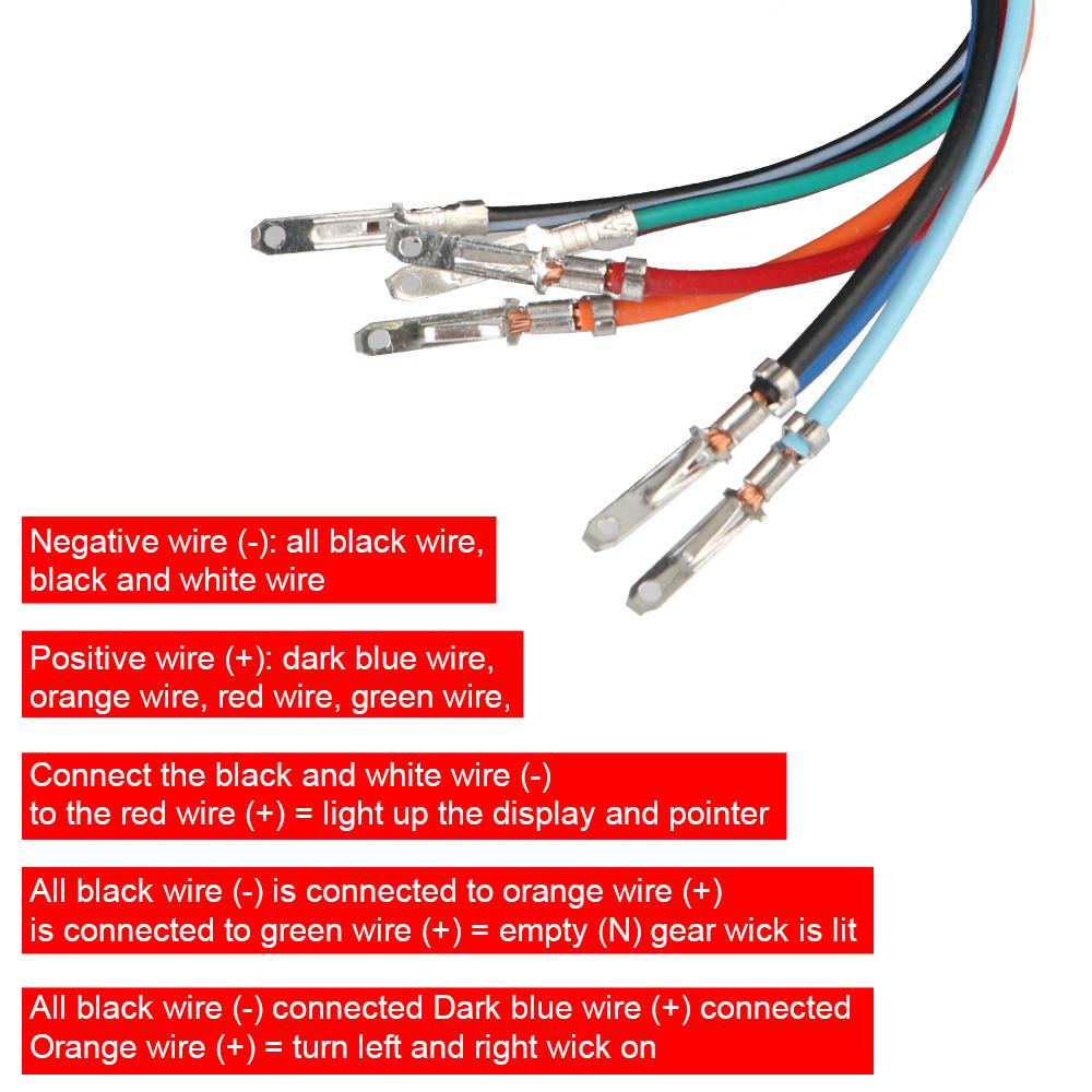 12V Motorcycle Speedometer for Cafe Racer Motorbike Universal Backlight Indicator Odometer Gauge with LED Signal Light