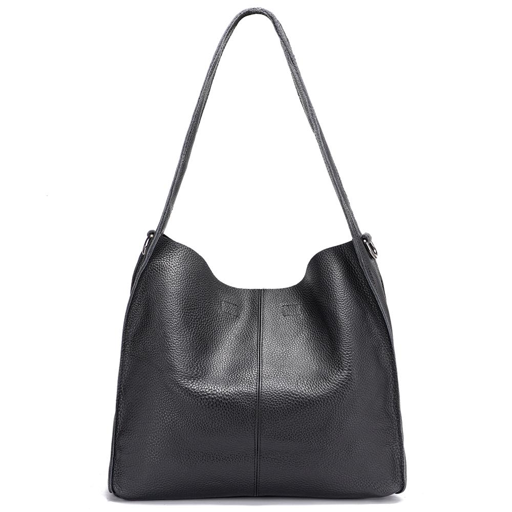 

Сумка-хобо из мягкой кожи Zency для женщин чёрный