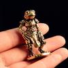 Graceful Frog Statue Ornaments Mini Antique Brass Frog Animal Sculpture Home Desk Decoration Tea Pet Collection Exquisite
