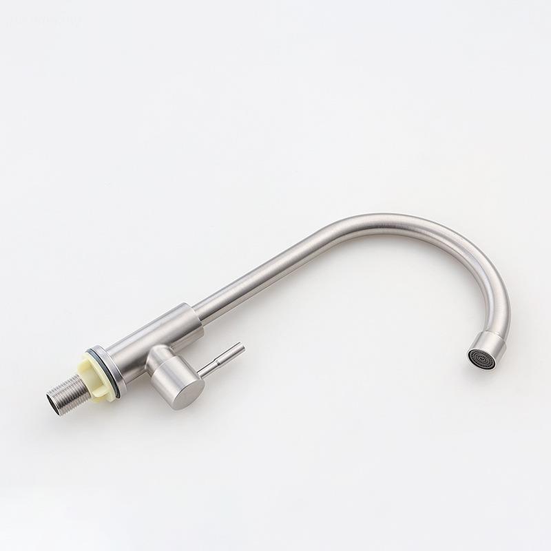 Jednopáková studená nerezová kuchyňská baterie, Dřez, Umyvadlo na zeleninu, Otočná baterie