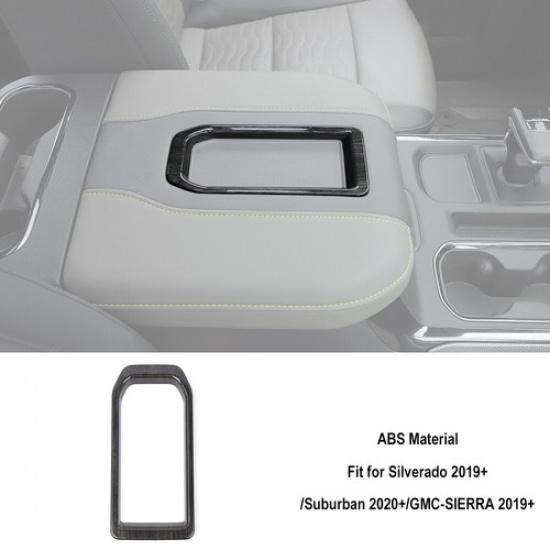 Black Wood Interior Steering Center Console Cover Trim For Chevy Silverado +