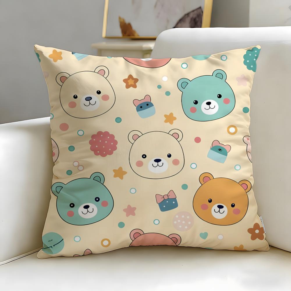 Floral Texture Cushion Cover Soft EasyWash Pillow Case Versatile for Couch Bed Travel and Office