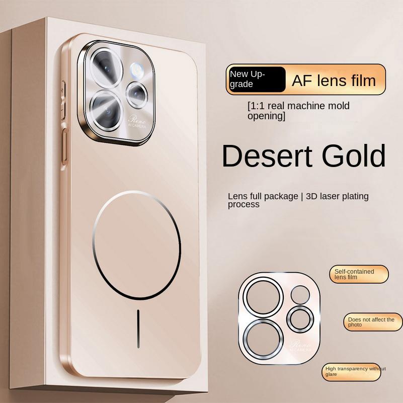 Micro-frosted Ice Feeling Explosion-proof All-inclusive Lens Magnetic Ring Case For OPPO Reno 15 Pro Reno 15 14 Protect Cover