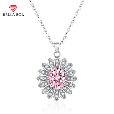 Collana con ciondolo a forma di fiore, gioielli di fidanzamento per matrimonio, moda, colore multiplo