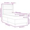 Box Spring Bed with Mattress Black 190 x 90 cm Fabric