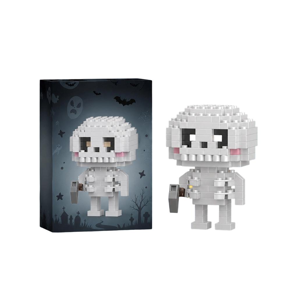 Creative Halloween Building Block Toy Skeleton Model Educational Construction Set for Kids Puzzle Assembly Gift for Children