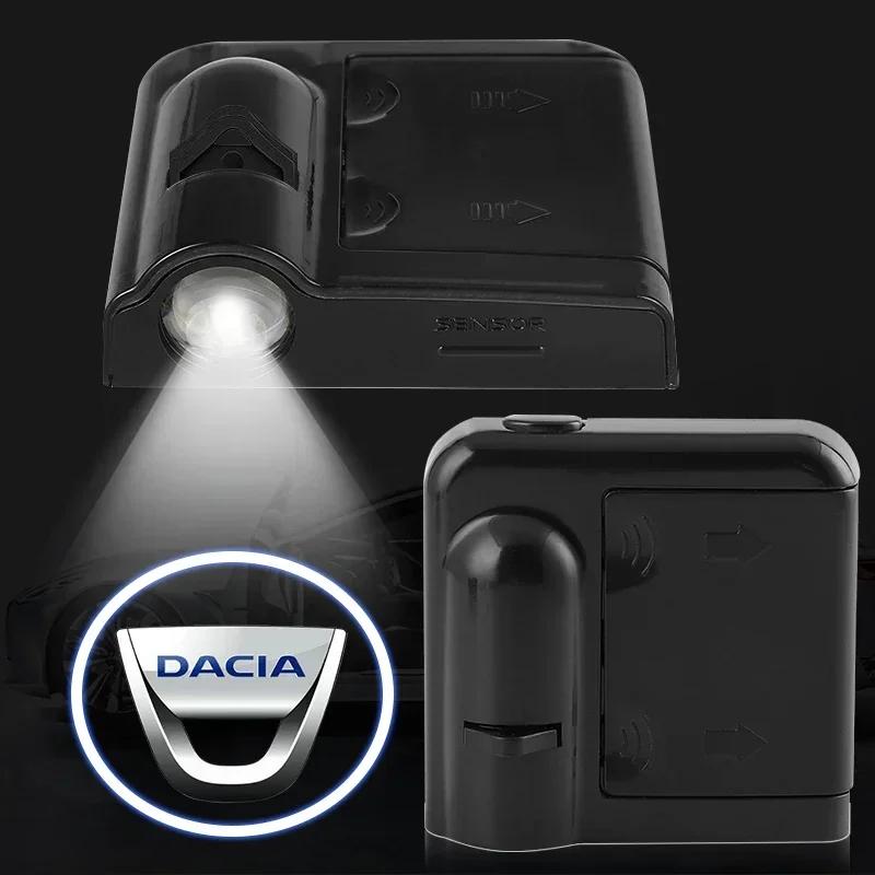 Auto Tür LED HD Willkommen Courtesy Schatten Projektor Lampe Logo Licht für Dacia Duster Logan Sandero 2 Mcv Sandero MK Cilo Stepway