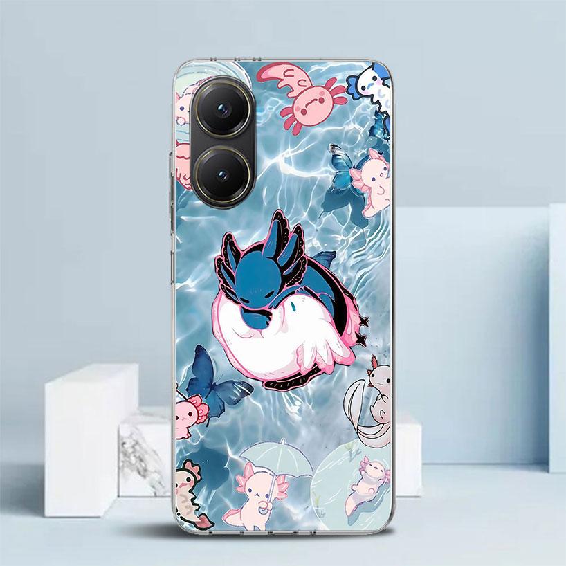 Cute Axolotl Kawaii Soft Cover for Xiaomi Poco F7 Ultra X7 X6 X5 Pro M7 Phone Case Redmi 15 15C 13 13C 12 12C 10 10C Print Shell