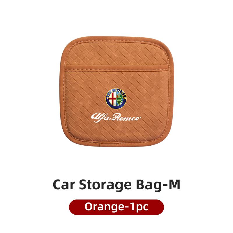 TKJLP1 Plaid Self-Adhesive Storage Hanging Bag For Alfa Romeo Giulietta 159 147 156 166 Mito Giulia GT Stelvio Tonale