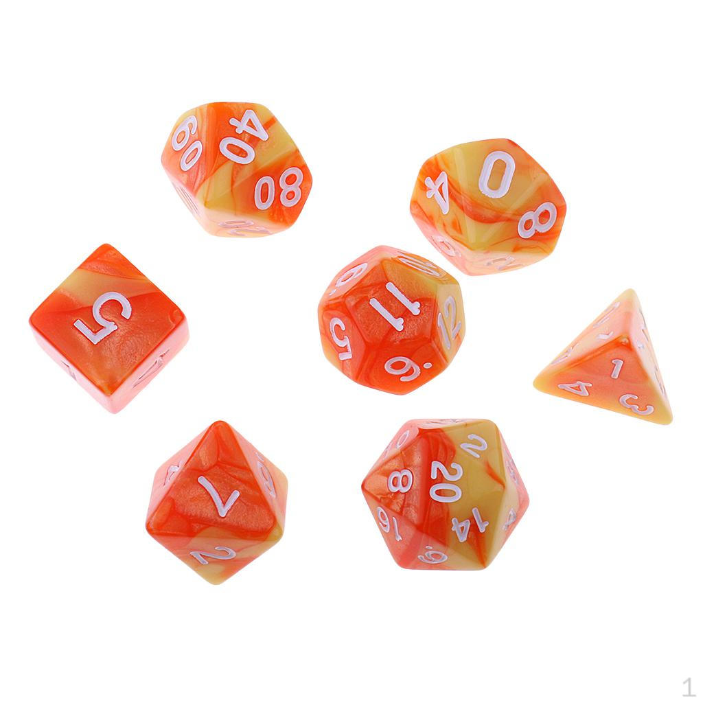 7pcs Polyhedral Dice For Dungeons And Dragons Table Games