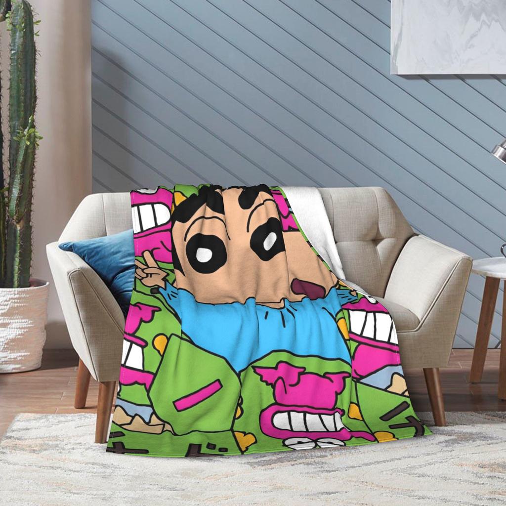 Crayon Shin-chans Cartoon Anime Blanket Warm Cozy Fluffy Throw Blankets for Couch 50x60 Inch Multiple Sizes Rug Piece