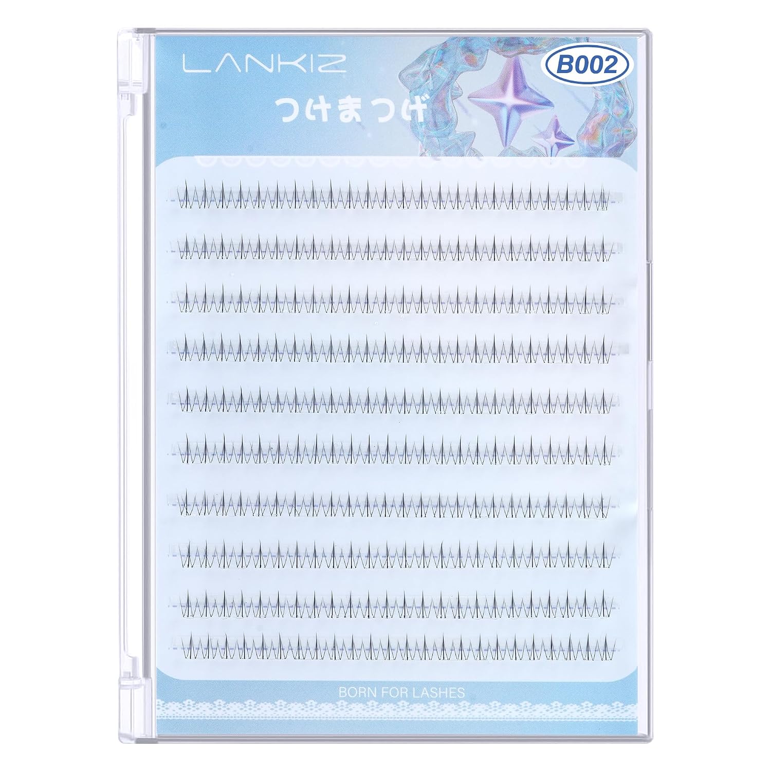 Lower eyelashes false partial no glue needed 1-second eyelash extensions transparent shaft beginner-friendly easy cute cluster effect popular high DIY