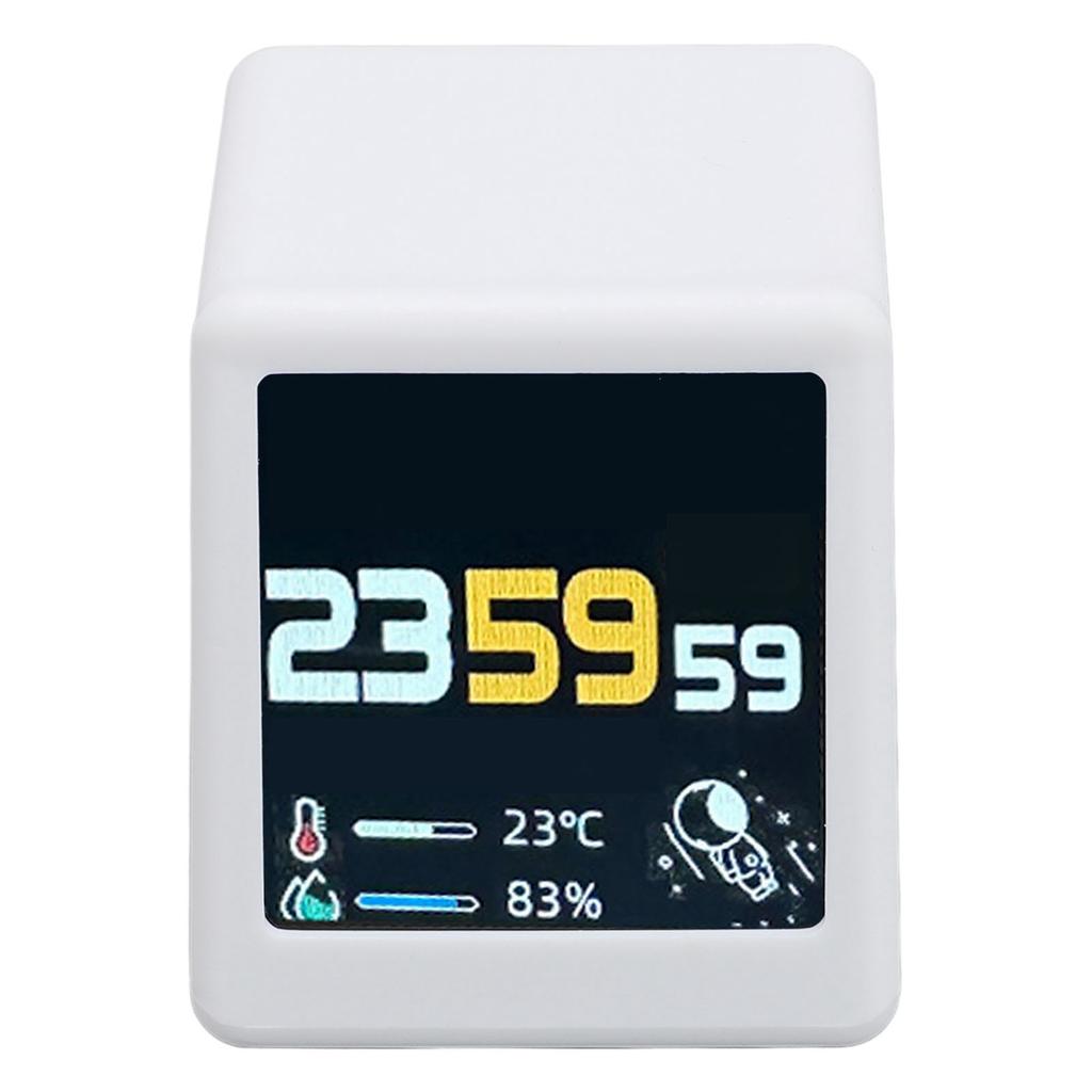WiFi Clock for Desk Decor, Digital Clock, Wther, Stock Ticker, Photo Slideshow, Multifunctional Touch Manipulation Wther Thermometer, Sy Control